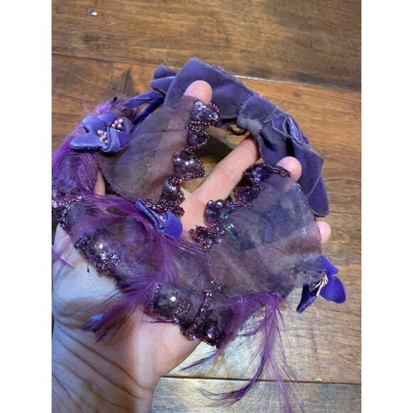 Vintage Purple 1950's Head Piece - Picture 2 of 8